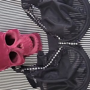 Elomi Matilda 36G Black Sheer Full Cup Bra